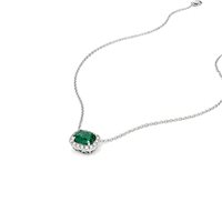 Halskette Casciola Gioielli Dame SMERALDO in Weißgold Smeraldo COSM107